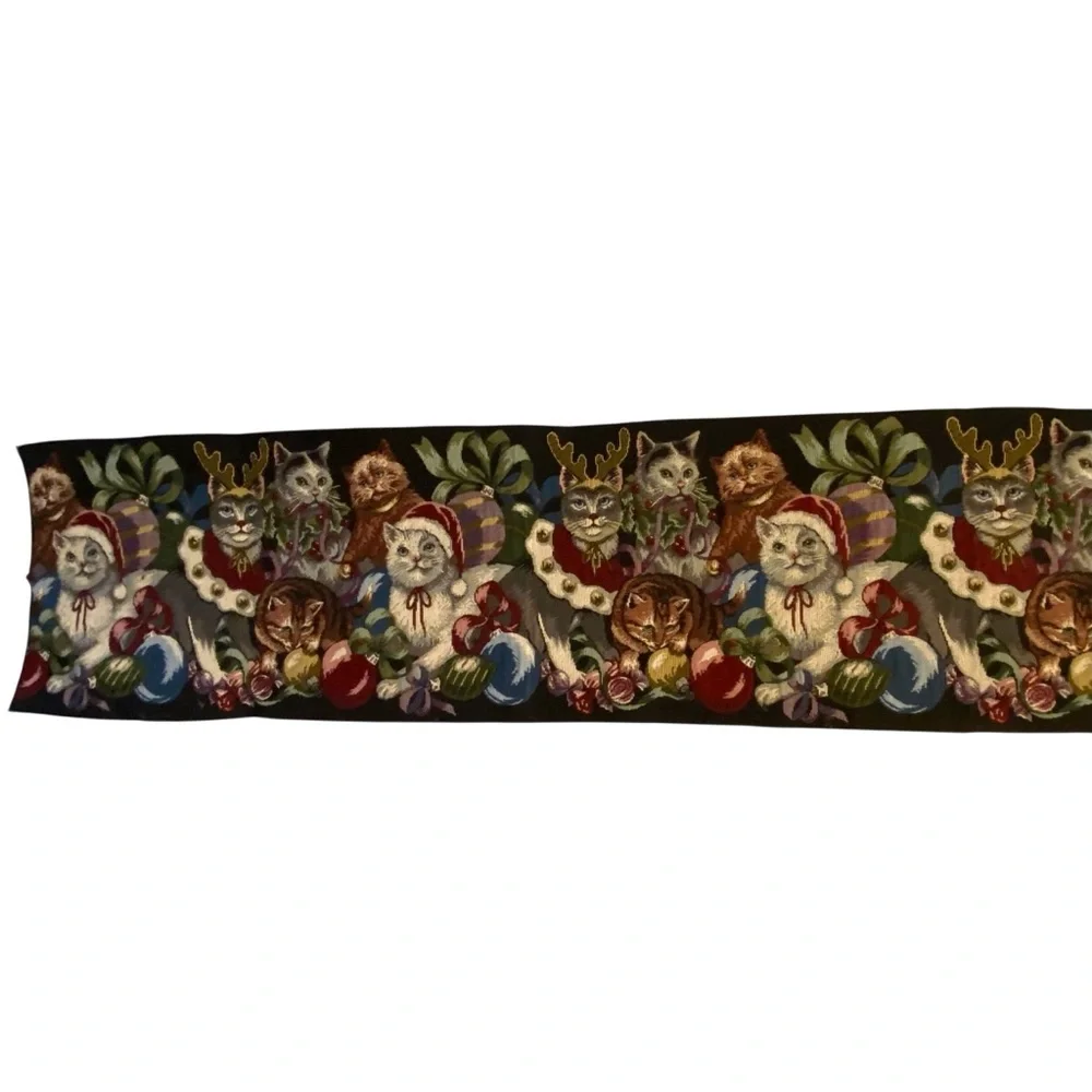 VINTAGE CATS & KITTENS CHRISTMAS Tapestry Whimsical Holiday Cat - Multicolor